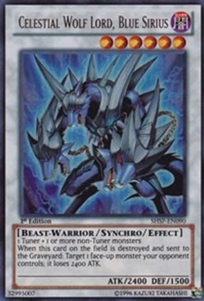 Celestial Wolf Lord, Blue Sirius (SHSP-EN090) - Shadow Specters Unlimited Shadow Specters Yugioh Single  Squirtle Squad Card Shop.