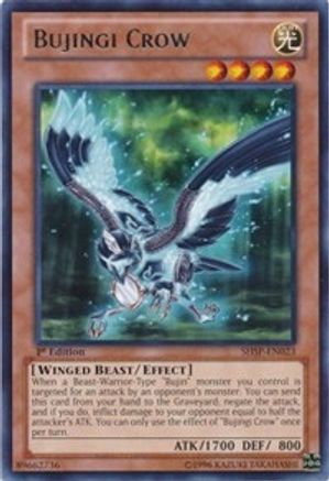 Bujingi Crow (SHSP-EN023) - Shadow Specters 1st Edition Shadow Specters Yugioh Single  Squirtle Squad Card Shop.