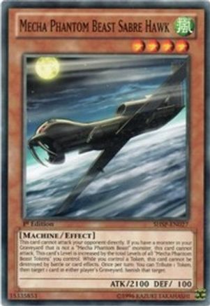 Mecha Phantom Beast Sabre Hawk (SHSP-EN027) - Shadow Specters 1st Edition Shadow Specters Yugioh Single  Squirtle Squad Card Shop.