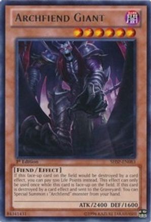 Archfiend Giant (SHSP-EN083) - Shadow Specters 1st Edition Shadow Specters Yugioh Single  Squirtle Squad Card Shop.