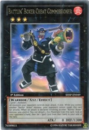 Battlin' Boxer Cheat Commissioner (SHSP-EN049) - Shadow Specters 1st Edition Shadow Specters Yugioh Single  Squirtle Squad Card Shop.