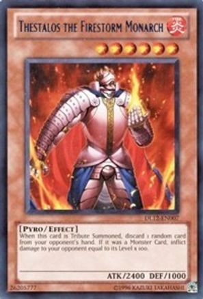 Thestalos the Firestorm Monarch (Red) (DL12-EN007) - Duelist League Promo Unlimited Duelist League Promo Yugioh Single  Squirtle Squad Card Shop.