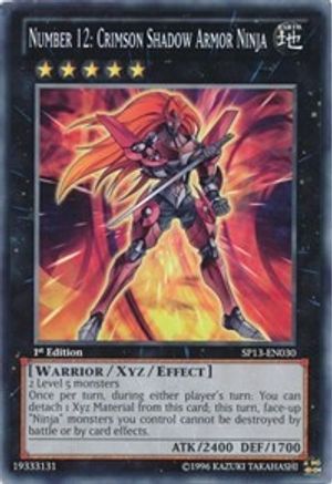 Number 12: Crimson Shadow Armor Ninja (SP13-EN030) - Star Pack 2013 Unlimited Star Pack 2013 Yugioh Single  Squirtle Squad Card Shop.