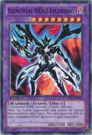 Elemental HERO Escuridao (Starfoil) (SP13-EN046) - Star Pack 2013 Unlimited Star Pack 2013 Yugioh Single  Squirtle Squad Card Shop.