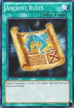 Ancient Rules (YSYR-EN034) - Starter Deck: Yugi Reloaded Unlimited Starter Deck: Yugi Reloaded Yugioh Single  Squirtle Squad Card Shop.