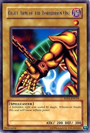 Right Arm of the Forbidden One (RP01-EN019) - Retro Pack Unlimited Retro Pack Yugioh Single  Squirtle Squad Card Shop.