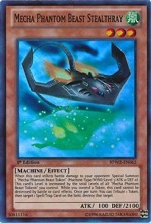 Mecha Phantom Beast Stealthray (BPW2-EN062) - Battle Pack 2: War of the Giants Round 2 1st Edition Battle Pack 2: War of the Giants Round 2 Yugioh Single  Squirtle Squad Card Shop.