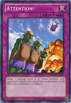 Attention! (BPW2-EN090) - Battle Pack 2: War of the Giants Round 2 1st Edition Battle Pack 2: War of the Giants Round 2 Yugioh Single  Squirtle Squad Card Shop.