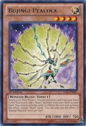 Bujingi Peacock (LVAL-EN027) - Legacy of the Valiant 1st Edition Legacy of the Valiant Yugioh Single  Squirtle Squad Card Shop.