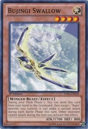 Bujingi Swallow (LVAL-EN028) - Legacy of the Valiant 1st Edition Legacy of the Valiant Yugioh Single  Squirtle Squad Card Shop.