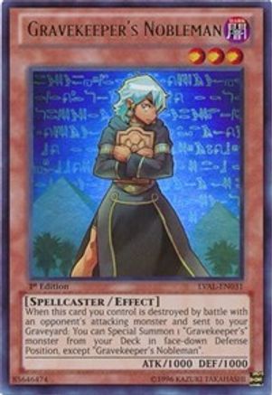 Gravekeeper's Nobleman (LVAL-EN031) - Legacy of the Valiant Unlimited Legacy of the Valiant Yugioh Single  Squirtle Squad Card Shop.