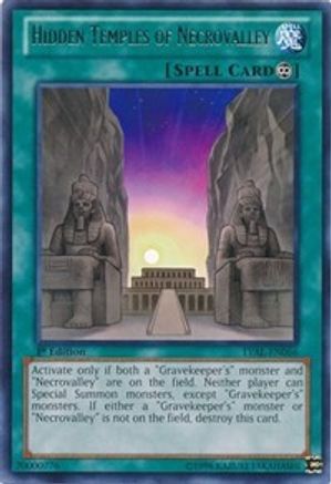 Hidden Temples of Necrovalley (LVAL-EN066) - Legacy of the Valiant Unlimited Legacy of the Valiant Yugioh Single  Squirtle Squad Card Shop.