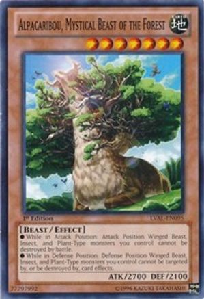 Alpacaribou, Mystical Beast of the Forest (LVAL-EN095) - Legacy of the Valiant 1st Edition Legacy of the Valiant Yugioh Single  Squirtle Squad Card Shop.