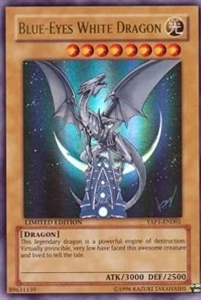 Blue-Eyes White Dragon (YAP1-EN001) - Anniversary Pack Limited Anniversary Pack Yugioh Single  Squirtle Squad Card Shop.