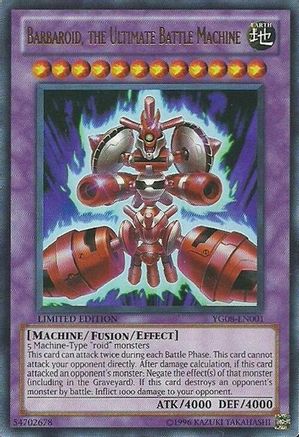 Barbaroid, the Ultimate Battle Machine (YG08-EN001) - Yu-Gi-Oh! GX Manga Promotional Cards Limited Yu-Gi-Oh! GX Manga Promotional Cards Yugioh Single  Squirtle Squad Card Shop.