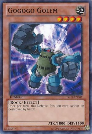 Gogogo Golem (Starfoil) (SP14-EN001) - Star Pack 2014 1st Edition Star Pack 2014 Yugioh Single  Squirtle Squad Card Shop.