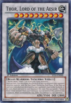 Thor, Lord of the Aesir (Starfoil) (SP14-EN048) - Star Pack 2014 1st Edition Star Pack 2014 Yugioh Single  Squirtle Squad Card Shop.