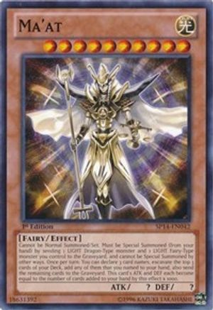 Ma'at (SP14-EN042) - Star Pack 2014 1st Edition Star Pack 2014 Yugioh Single  Squirtle Squad Card Shop.