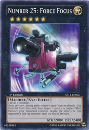 Number 25: Force Focus (SP14-EN026) - Star Pack 2014 1st Edition Star Pack 2014 Yugioh Single  Squirtle Squad Card Shop.