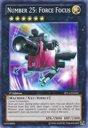 Number 25: Force Focus (Starfoil) (SP14-EN026) - Star Pack 2014 1st Edition Star Pack 2014 Yugioh Single  Squirtle Squad Card Shop.