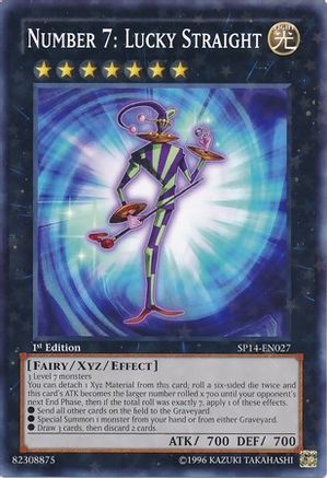 Number 7: Lucky Straight (Starfoil) (SP14-EN027) - Star Pack 2014 1st Edition Star Pack 2014 Yugioh Single  Squirtle Squad Card Shop.