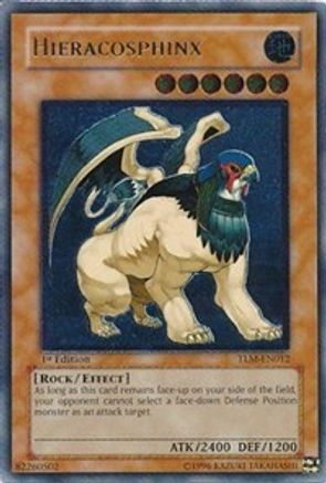 Hieracosphinx (UTR) (TLM-EN012) - The Lost Millennium Unlimited The Lost Millennium Yugioh Single  Squirtle Squad Card Shop.
