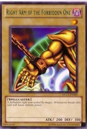 Right Arm of the Forbidden One (Green) (DL11-EN004) - Duelist League Promo Unlimited Duelist League Promo Yugioh Single  Squirtle Squad Card Shop.