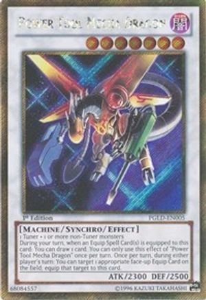 Power Tool Mecha Dragon (PGLD-EN005) - Premium Gold 1st Edition Premium Gold Yugioh Single  Squirtle Squad Card Shop.