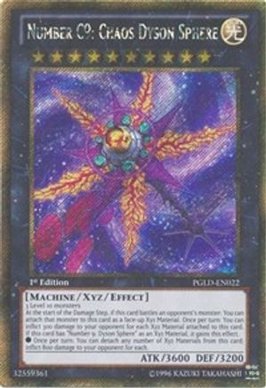 Number C9: Chaos Dyson Sphere (PGLD-EN022) - Premium Gold 1st Edition Premium Gold Yugioh Single  Squirtle Squad Card Shop.