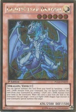 Lightpulsar Dragon (PGLD-EN039) - Premium Gold Unlimited Premium Gold Yugioh Single  Squirtle Squad Card Shop.