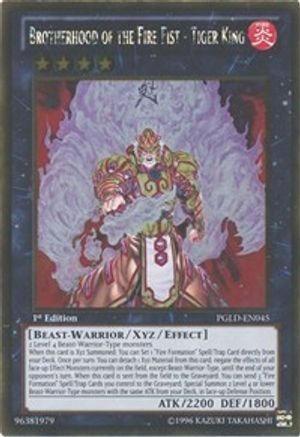 Brotherhood of the Fire Fist - Tiger King (PGLD-EN045) - Premium Gold 1st Edition Premium Gold Yugioh Single  Squirtle Squad Card Shop.