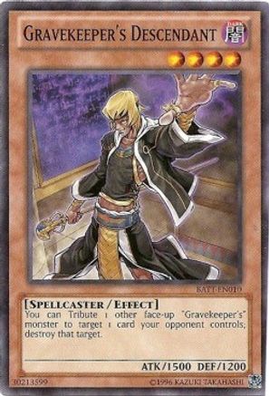 Gravekeeper's Descendant (Starfoil) (BATT-EN010) - Battle Pack Tournament Prize Cards Limited Battle Pack Tournament Prize Cards Yugioh Single  Squirtle Squad Card Shop.