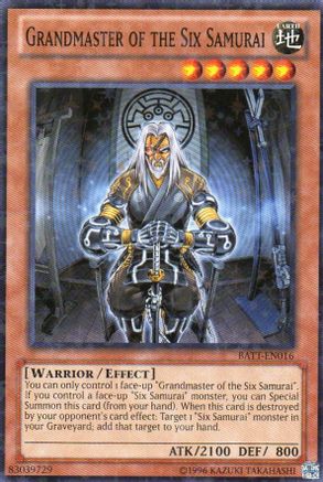 Grandmaster of the Six Samurai (Starfoil) (BATT-EN016) - Battle Pack Tournament Prize Cards Limited Battle Pack Tournament Prize Cards Yugioh Single  Squirtle Squad Card Shop.