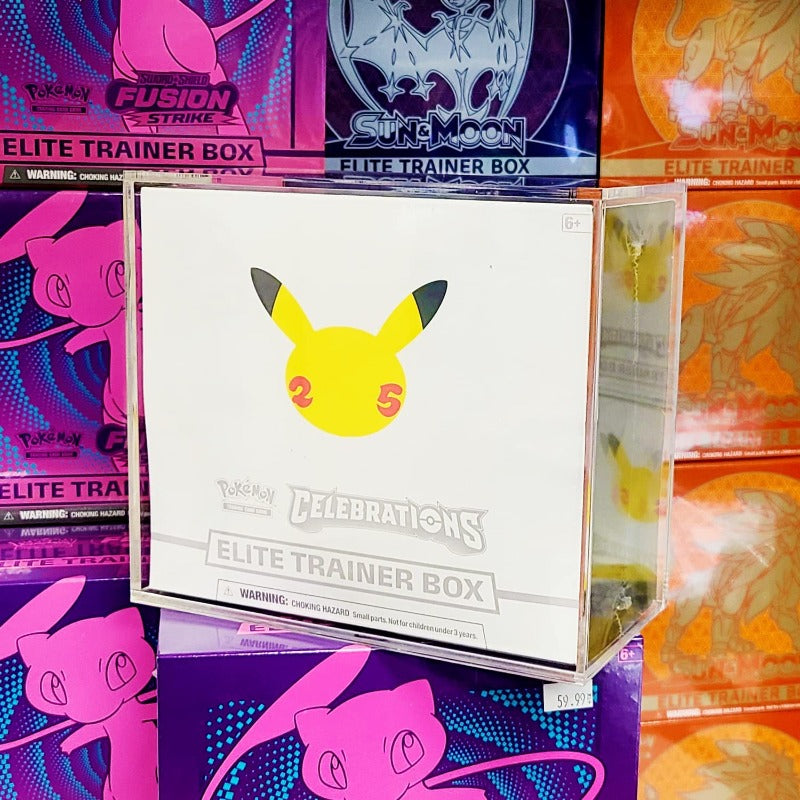 Pokemon ETB Elite Trainer Box w/ Sliding Lid Anti-UV - EVORETRO Acrylic Protector 4.0MM (Pack of 12) EVORETRO Canada Card Protectors  Squirtle Squad Card Shop.
