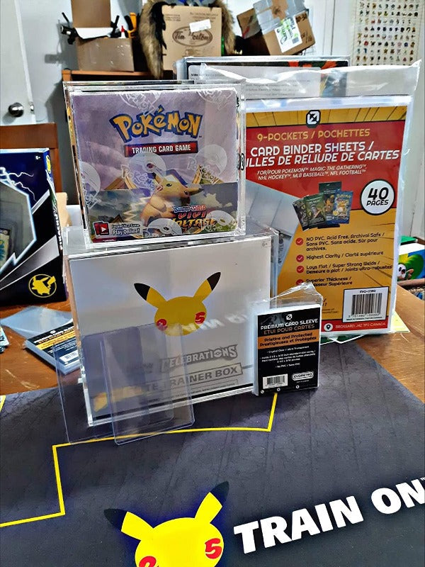 Pokemon ETB Elite Trainer Box w/ Sliding Lid Anti-UV - EVORETRO Acrylic Protector 4.0MM (Pack of 12) EVORETRO Canada Card Protectors  Squirtle Squad Card Shop.