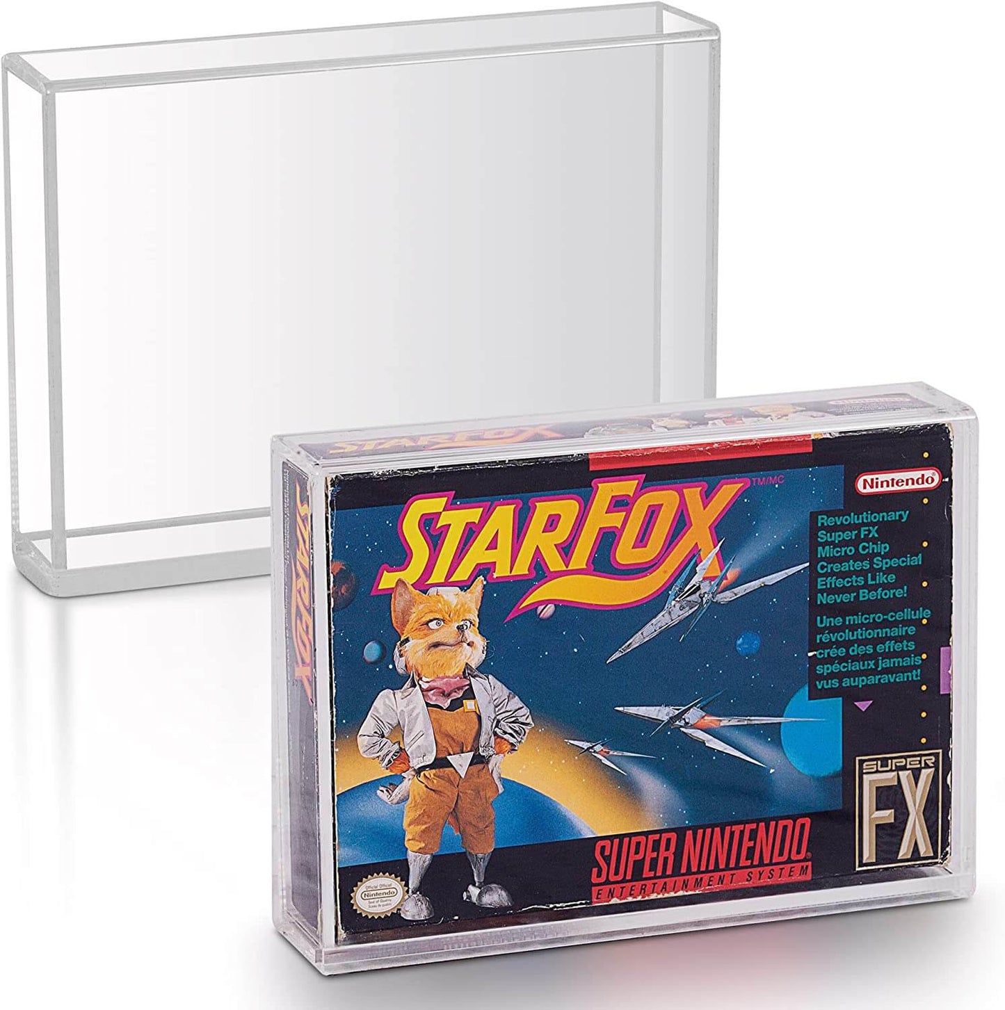 EVORETRO Acrylic Display Protector for SNES Games and N64 Game Box - Pack of 2 EVORETRO Canada Video Game Protectors  Squirtle Squad Card Shop.