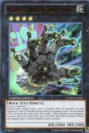 Number 106: Giant Hand (YCSW-EN006) - Yu-Gi-Oh! Championship Series Prize Cards Limited Yu-Gi-Oh! Championship Series Prize Cards Yugioh Single  Squirtle Squad Card Shop.