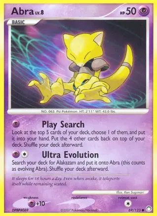 Abra 069  Mysterious Treasures - Common Mysterious Treasures Pokemon Single  Squirtle Squad Card Shop.