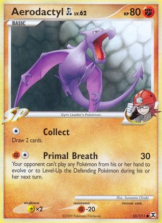 Aerodactyl GL 055  Rising Rivals - Common Rising Rivals Pokemon Single  Squirtle Squad Card Shop.