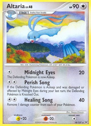 Altaria  - Reverse Holofoil Platinum - Rare Platinum Pokemon Single  Squirtle Squad Card Shop.