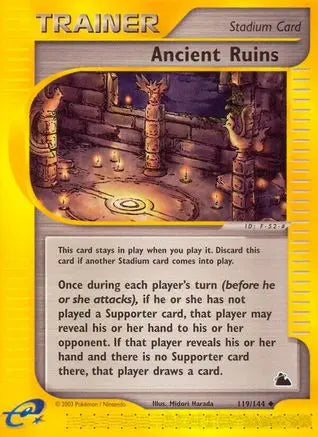 Ancient Ruins  Skyridge - Uncommon Skyridge Pokemon Single  Squirtle Squad Card Shop.