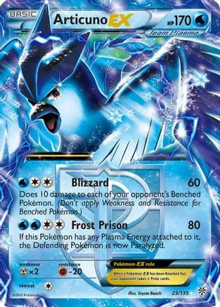 Articuno EX (Team Plasma) 025 - Holofoil Plasma Storm - Ultra Rare Plasma Storm Pokemon Single  Squirtle Squad Card Shop.