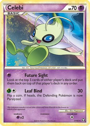 Celebi 003  - Reverse Holofoil Triumphant - Holo Rare Triumphant Pokemon Single  Squirtle Squad Card Shop.
