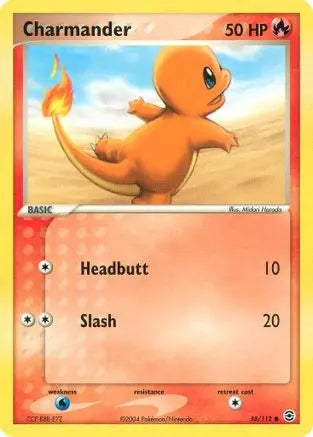 Charmander 058/112  FireRed & LeafGreen - Common FireRed & LeafGreen Pokemon Single  Squirtle Squad Card Shop.
