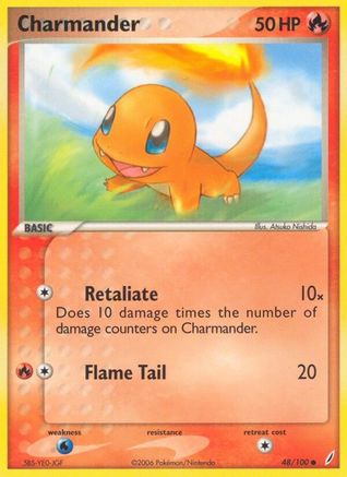 Charmander 048  Crystal Guardians - Common Crystal Guardians Pokemon Single  Squirtle Squad Card Shop.