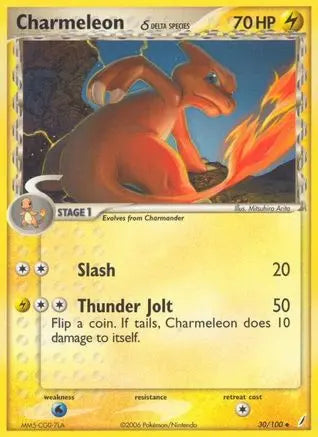 Charmeleon (Delta Species) 030  Crystal Guardians - Uncommon Crystal Guardians Pokemon Single  Squirtle Squad Card Shop.