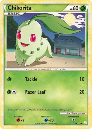 Chikorita 059  HeartGold SoulSilver - Common HeartGold SoulSilver Pokemon Single  Squirtle Squad Card Shop.