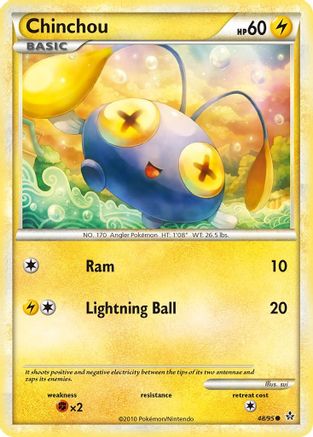 Chinchou  - Reverse Holofoil Unleashed - Common Unleashed Pokemon Single  Squirtle Squad Card Shop.