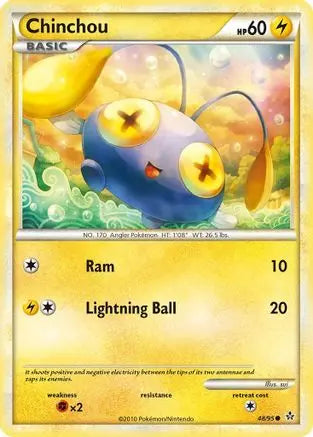 Chinchou  - Reverse Holofoil Unleashed - Common Unleashed Pokemon Single  Squirtle Squad Card Shop.