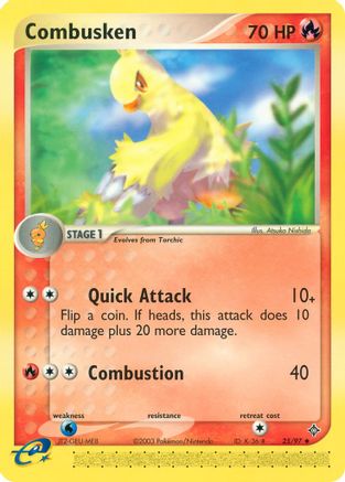 Combusken  - Reverse Holofoil Dragon - Uncommon Dragon Pokemon Single  Squirtle Squad Card Shop.